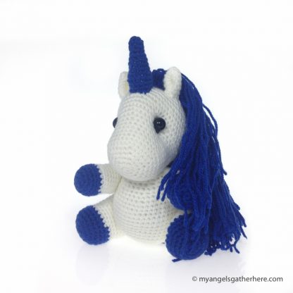 blue unicorn stuffed toy