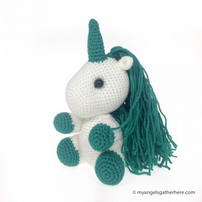 green unicorn plushie